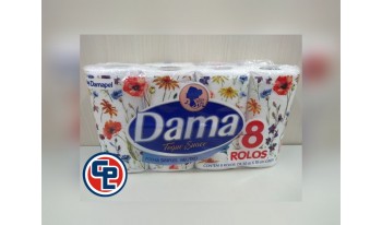 Papel Higiênico Dama c/8 rolos.